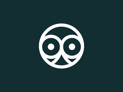 Bluesticker Logo animal bird design eye head illustration logo mark owl round shape vector