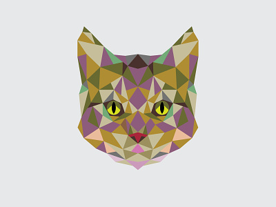Triangle Cat abstract cats geometric illustrator pattern shape triangles vector