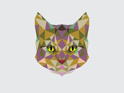 Triangle Cat abstract cats geometric illustrator pattern shape triangles vector