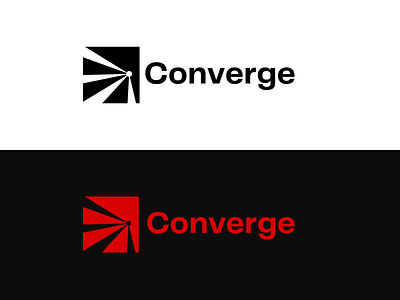Converge Abstract Logo design graphic design illustration logo ui vector