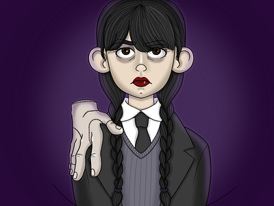 Wednesday Addams - Fanart addams family digital 2d digital artwork familia addams fanart illustration wandinha wandinha addams wandinha fanart wednesday wednesday addams wednesday fanart