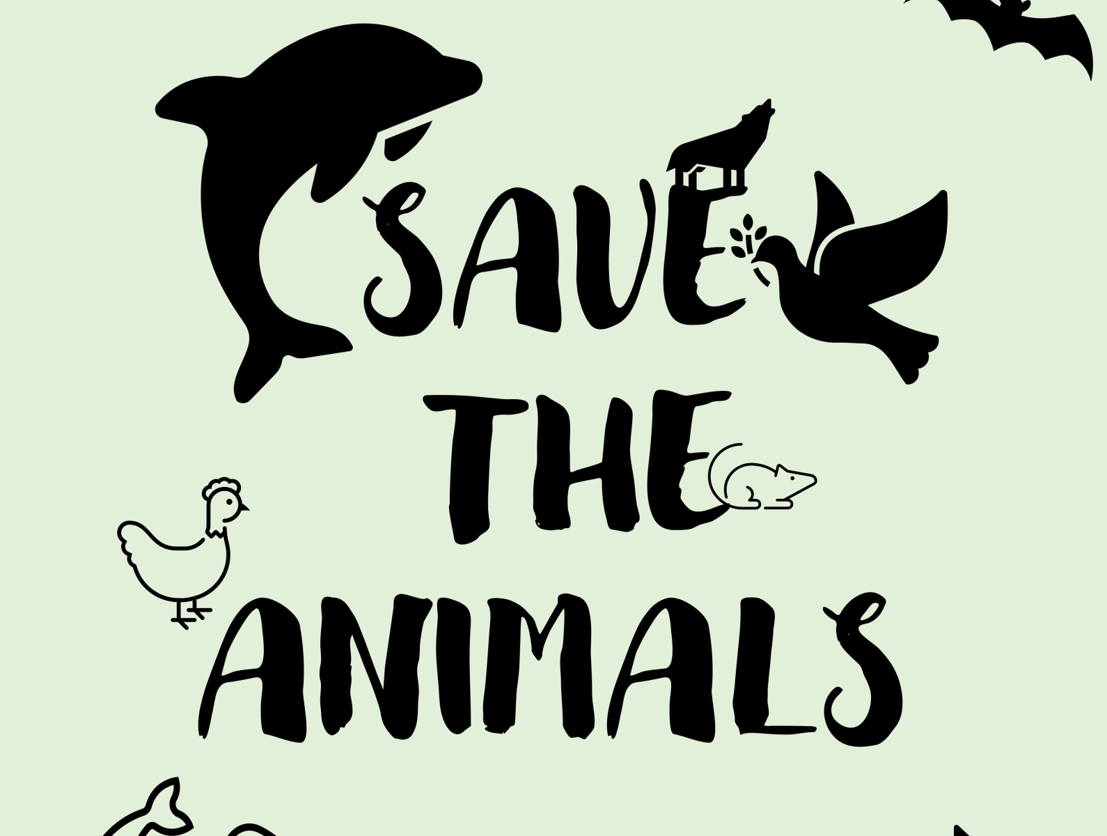 Poster- save the animals by Umm e Habiba on Dribbble