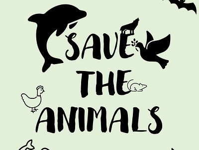 Poster- save the animals animal animation design graphic design newbee poster powerpoint trending