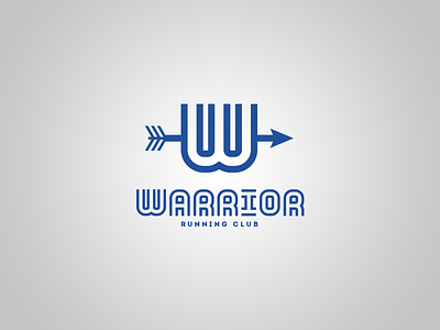 2013 Warrior Running Club logo blue cross country graphic illustration logo running tee tshirt typography warrior
