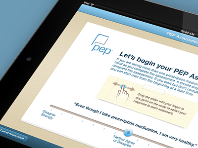 PEP iPad App app ios ipad ipad app slider ui