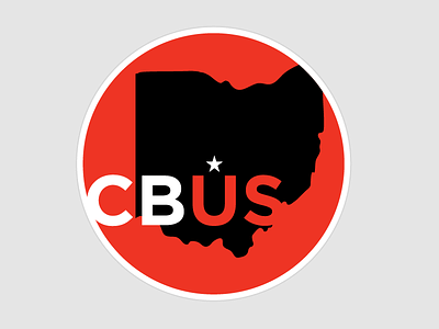 cbus button capital columbus graphic ohio sticker