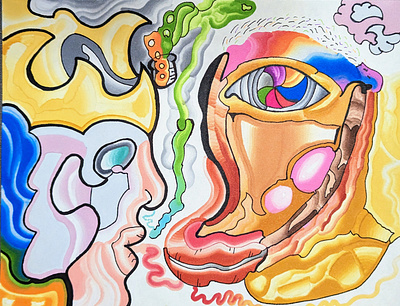 Toxic Inhibitions abstract drawing illustration