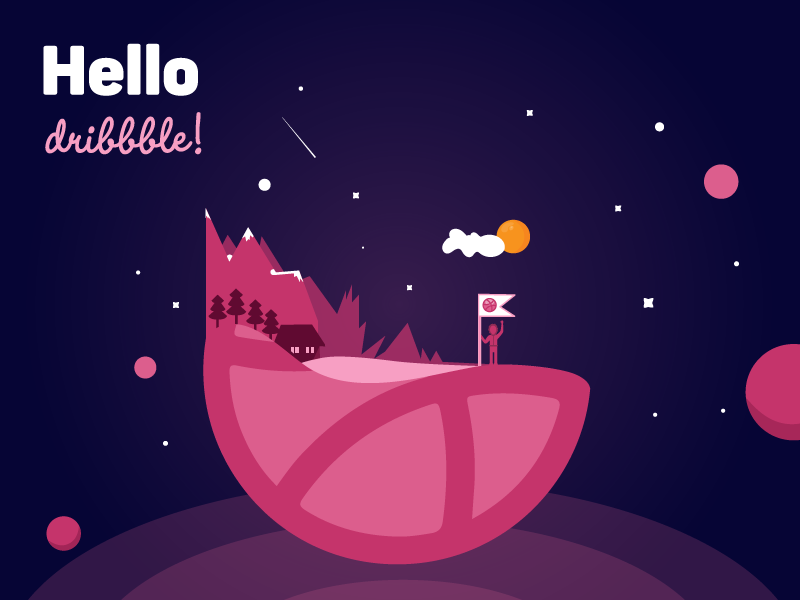 Hello Dribbble! by Ibi Nagy on Dribbble