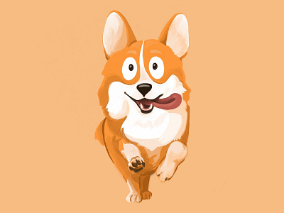 Corgi animal character corgi dog dog illustration illustration puppy sticker design