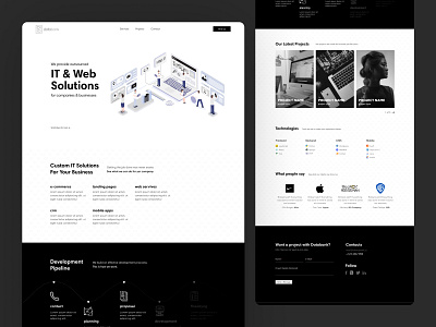 Databank black white it minimal webdesign