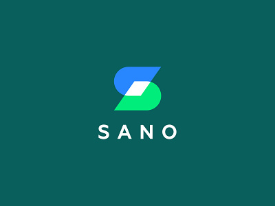 Sano Financial App app banking blue finance green logo money