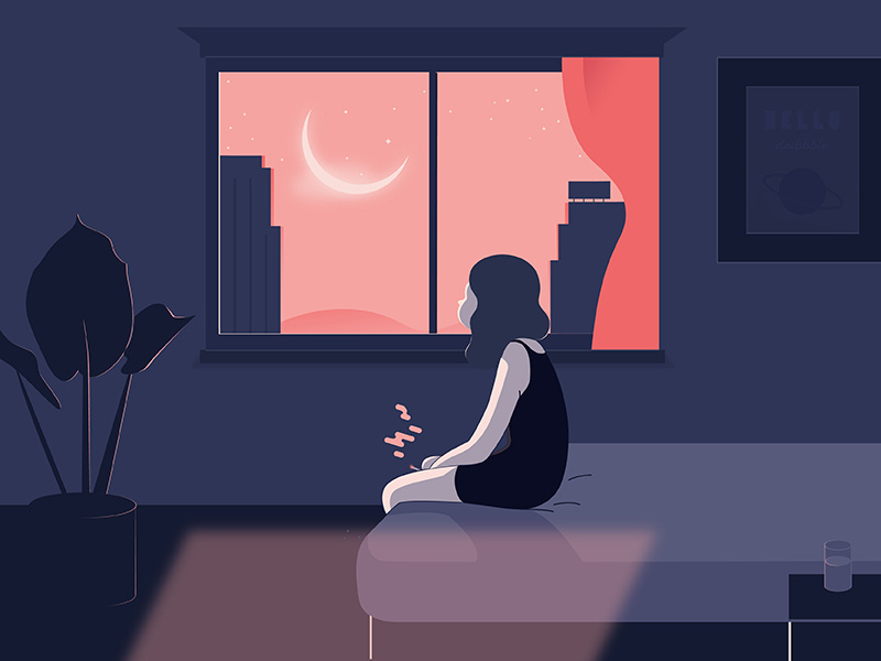 lost sleep by bobird on Dribbble