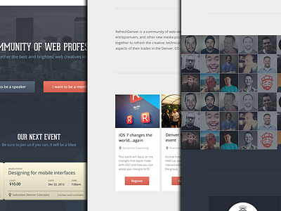 Denver Refresh clean design home homepage interface user interface website