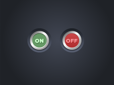 On Off button off on radio switch