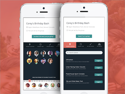 Gatherup app application clean design interface mobile user interface