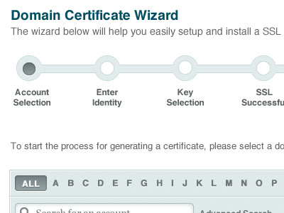 Domain Certificate Wizard cpanel steps walkthrough whm wizard