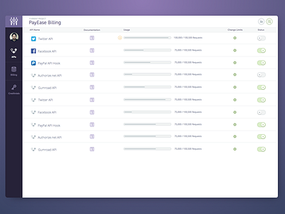 PayEase app clean design interface table ui user interface