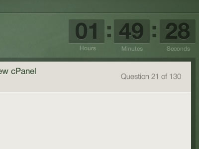 Clock question box timer ui