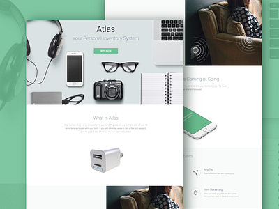 Atlas clean design header hero homepage interface landing marketing site ui user interface website