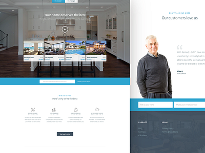 Rented. : Landing Page