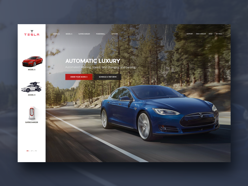 Tesla by Corey Haggard for Mossio on Dribbble