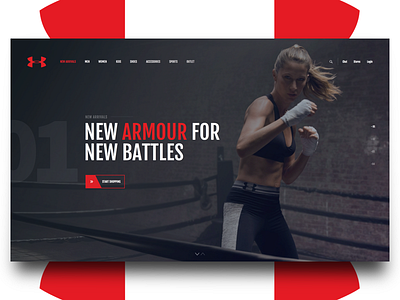 Under Armour branding clean design homepage interface landing marketing site typography ui user interface website