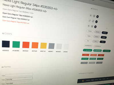 Styleguide app application clean colors design interface styleguide ui user interface web app