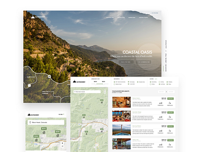 Outdoorsy clean design home homepage landing page website