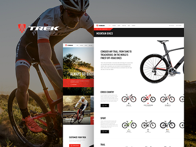 Trek bikes checkout clean ecommerce homepage marketing shop ui user interface