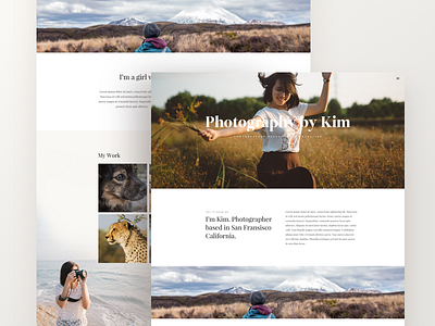 Photography clean design homepage marketing photography site theme web website