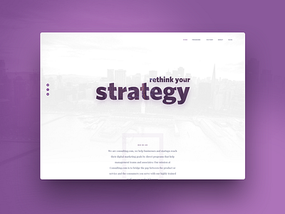 Strategy branding clean design homepage marketing typography website