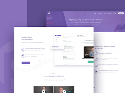 Homepage branding clean design homepage landing marketing page purple web site website