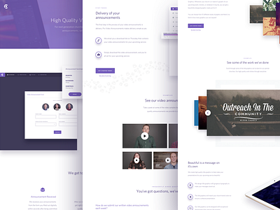 Pages on pages branding clean design homepage landing marketing page purple web site website