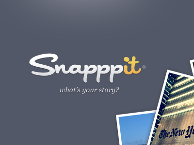 Snappp.it app clean design logo photos