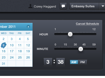 Date and Time Selection calendar clean date design time ui user interface