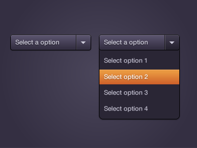 Select an option design menu select box ui user interface