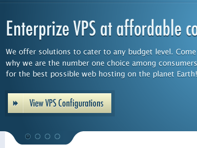 The new header is shaping up nicely blue button header hosting slider vps web hosting