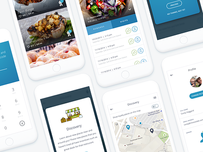 Favorite Eats app clean design ios mobile ui user interface