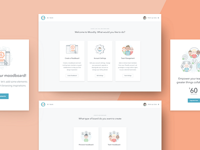 Moodily app application clean design iconography illustration interface moodboard ui user interface