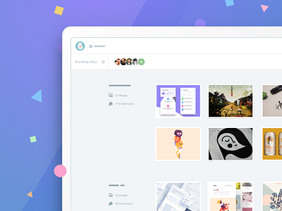 Moodboards app application clean design interface moodboard ui user interface