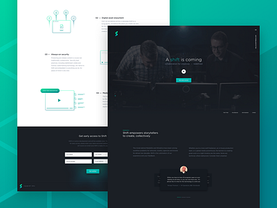 Shift Media clean cms design homepage interface landing landing page ui user interface wordpress