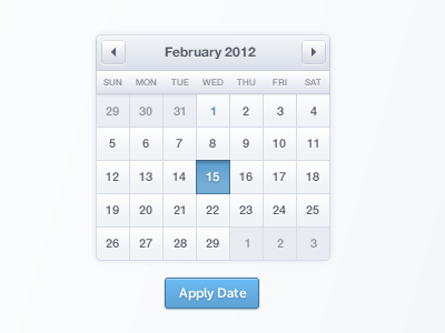 Apply Date app application calendar clean date design interface ui user interface