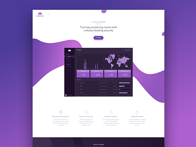 Screeners abstract clean colorful design homepage landing site ui user interface website wordpress