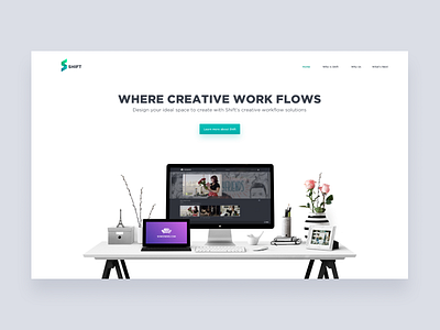 Shift Landing hero home homepage interface landing landing page typography ui user interface ux website