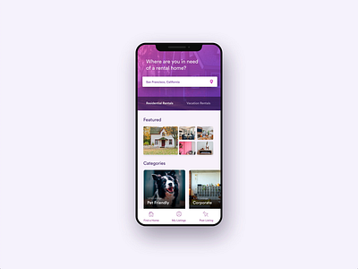 Rentals App Animation animation app application clean design interface ios ui user interface