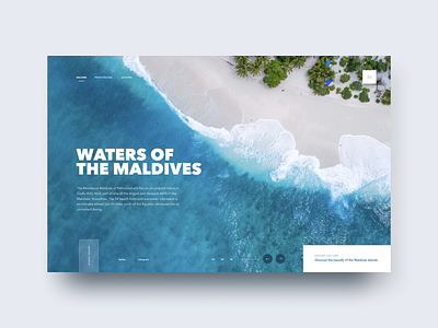Waters of The Maldives branding clean design home homepage interface landing landing page marketing site ui user interface ux website wordpress