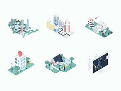 Illustrations clean design iconography icons illustration illustrations isometric saas vector