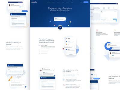 How it works page for Capacity.ai app application b2b clean design home homepage illustration landing saas ui user-interface website wordpress