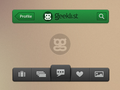 Geeklist Mobile app application clean interface iphone mobile ui user interface