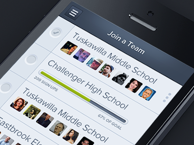 Join Team app clean design interface iphone mobile ui user interface